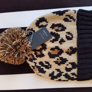 NWT Leopard print winter hat